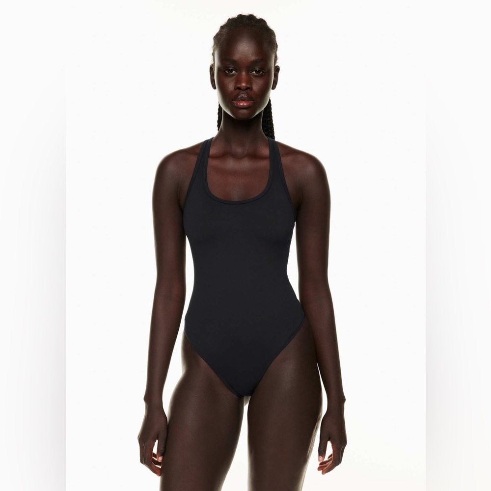 Aritzia Tnaction Tnabutter Trainer Bodysuit In Black Size Xl Athleisure